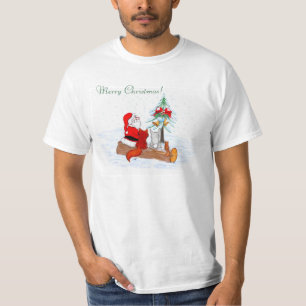 Sinterklaas met konijnenfox en eekhoorn t-shirt