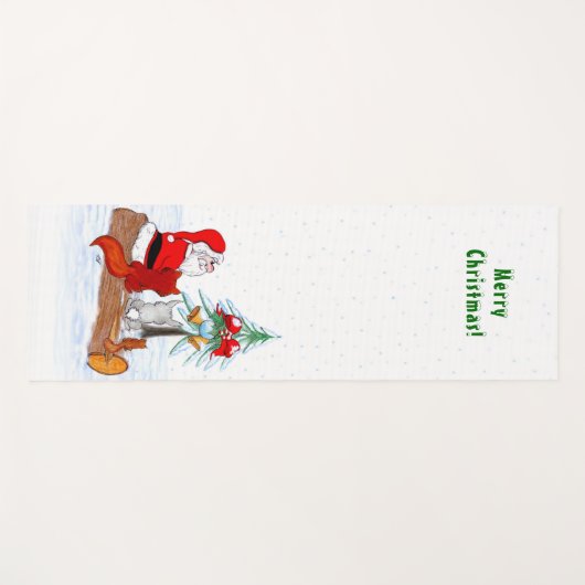Sinterklaas met konijnenfox en eekhoorn yogamat (Voorkant (horizontaal))