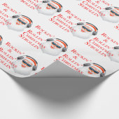 Sinterklaas met koptelefoon cadeaupapier (Hoek)