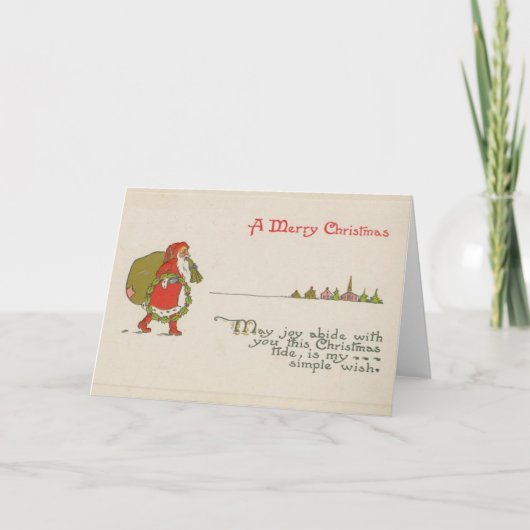 Sinterklaas met Krans Kerst Kaart (Voorkant)