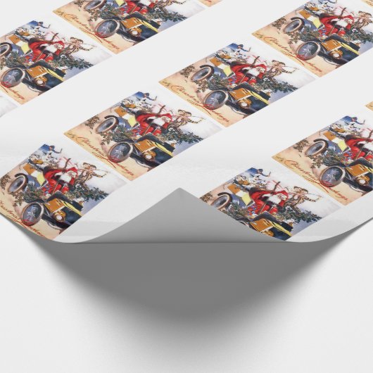 Sinterklaas met krulpapier cadeaupapier (Hoek)