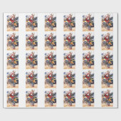 Sinterklaas met krulpapier cadeaupapier (Vlak)