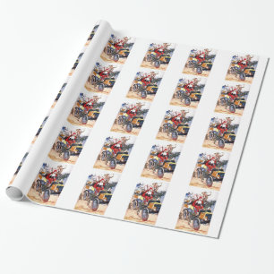 Sinterklaas met krulpapier cadeaupapier