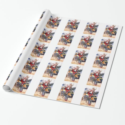 Sinterklaas met krulpapier cadeaupapier (Uitgerold)