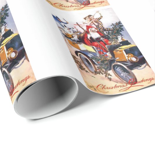 Sinterklaas met krulpapier cadeaupapier (Rol Hoek)