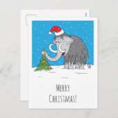 Sinterklaas met kwartkerstboom feestdagenkaart (Voorkant / Achterkant)