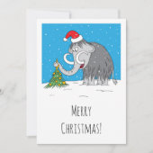 Sinterklaas met kwartkerstboom feestdagenkaart (Voorkant)