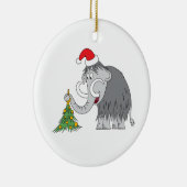 Sinterklaas met kwartkerstboom keramisch ornament (Rechts)