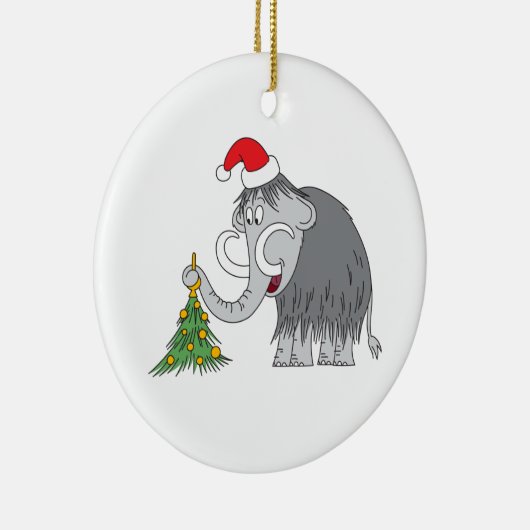 Sinterklaas met kwartkerstboom keramisch ornament (Rechts)