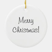 Sinterklaas met kwartkerstboom keramisch ornament (Achterkant)