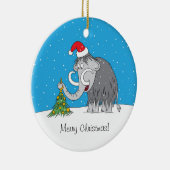 Sinterklaas met kwartkerstboom keramisch ornament (Rechts)