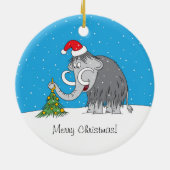 Sinterklaas met kwartkerstboom keramisch ornament (Achterkant)