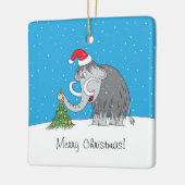 Sinterklaas met kwartkerstboom keramisch ornament (Links)