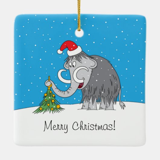 Sinterklaas met kwartkerstboom keramisch ornament (Achterkant)