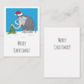 Sinterklaas met kwartkerstboom notitiekaartje (Voorkant / Achterkant)