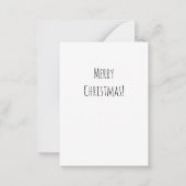 Sinterklaas met kwartkerstboom notitiekaartje (Achterkant)