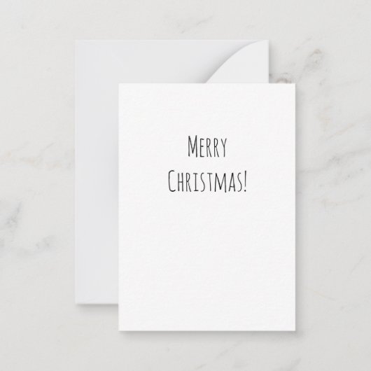 Sinterklaas met kwartkerstboom notitiekaartje (Achterkant)