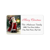 Sinterklaas met lantaarnlabel etiket (Voorkant)