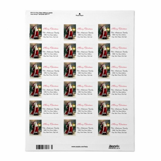 Sinterklaas met lantaarnlabel etiket (Full Sheet)