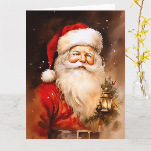 Sinterklaas met latern kaart (Gele Bloem)