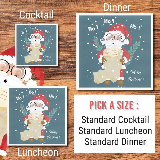 Sinterklaas met Lijst Blauw Vakantie Papier Servet