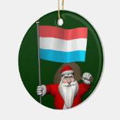 Sinterklaas met Luxemburgse aftekening Keramisch Ornament (Links)