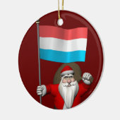 Sinterklaas met Luxemburgse aftekening Keramisch Ornament (Links)