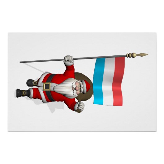 Sinterklaas met Luxemburgse aftekening Poster (Voorkant)