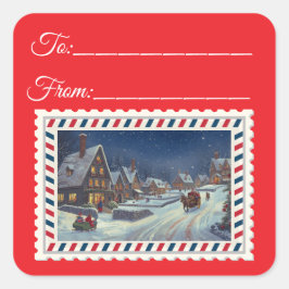  Sinterklaas met Magie & Fairies Square St Vierkante Sticker