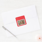  Sinterklaas met Magie & Fairies Square St Vierkante Sticker (Envelop)