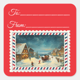  Sinterklaas met Magie & Fairies Square St Vierkante Sticker