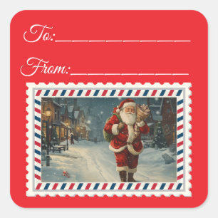 Sinterklaas met Magie & Fairies Square St Vierkante Sticker