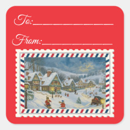  Sinterklaas met Magie & Fairies Square St Vierkante Sticker