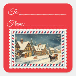  Sinterklaas met Magie & Fairies Square St Vierkante Sticker