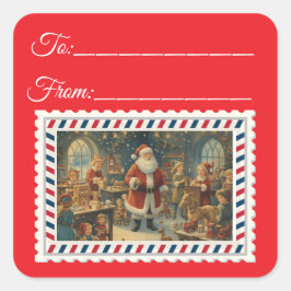  Sinterklaas met Magie & Fairies Square St Vierkante Sticker