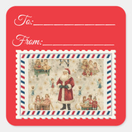 Sinterklaas met Magie & Fairies Square St Vierkante Sticker