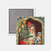 Sinterklaas met  magneet met cadeaus (Voorkant / Achterkant)