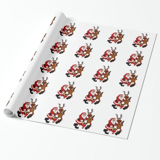 Sinterklaas met mouwen cadeaupapier (Uitgerold)