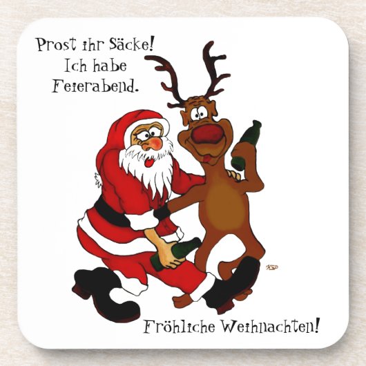 Sinterklaas met mouwen - vorst bier onderzetter (Voorkant)