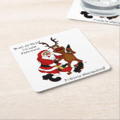 Sinterklaas met mouwen - vorst kartonnen onderzetters (Schuin)