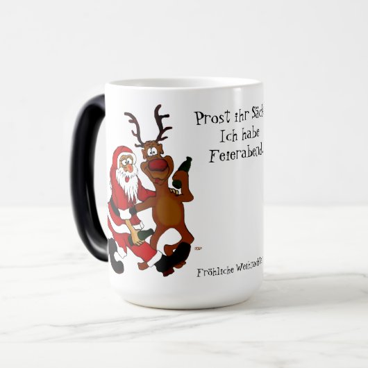 Sinterklaas met mouwen - vorst magische mok (Voorkant links)