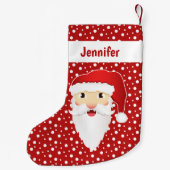 Sinterklaas met naam rood kleine kerstsok (Achterkant)