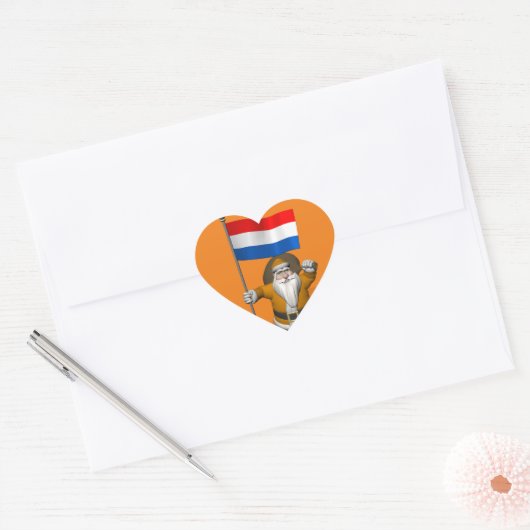 sinterklaas met nederlands afkomst hart sticker (Envelop)