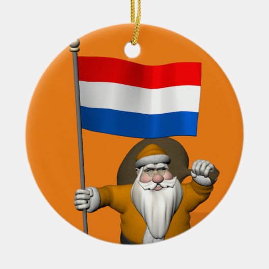 sinterklaas met nederlands afkomst keramisch ornament (Voorkant)