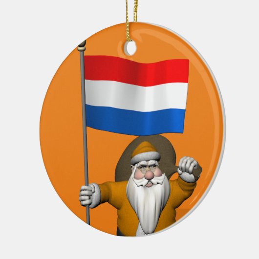 sinterklaas met nederlands afkomst keramisch ornament (Links)