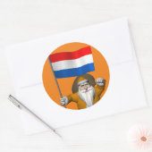 sinterklaas met nederlands afkomst ronde sticker (Envelop)