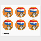 sinterklaas met nederlands afkomst ronde sticker (Vel)