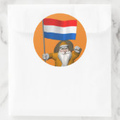 sinterklaas met nederlands afkomst ronde sticker (Tas)
