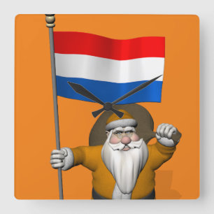 sinterklaas met nederlands afkomst vierkante klok