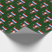 Sinterklaas met Nederlands aftekening Cadeaupapier (Hoek)